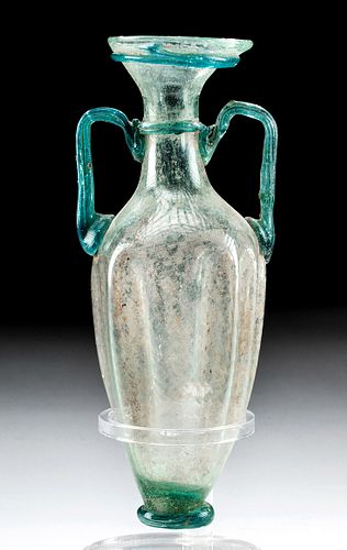 Fine Roman Glass Amphoriskos w/ Trail Handles