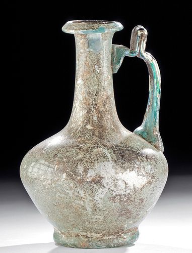 Superb Eastern Roman Glass Jug - Great Iridescence