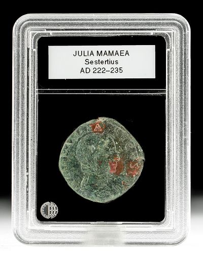 Roman Julia Mamaea Bronze Sestertius