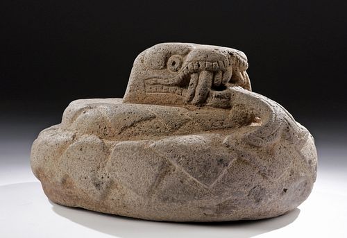 Amazing Aztec Stone Snake w/ Von Winning Report