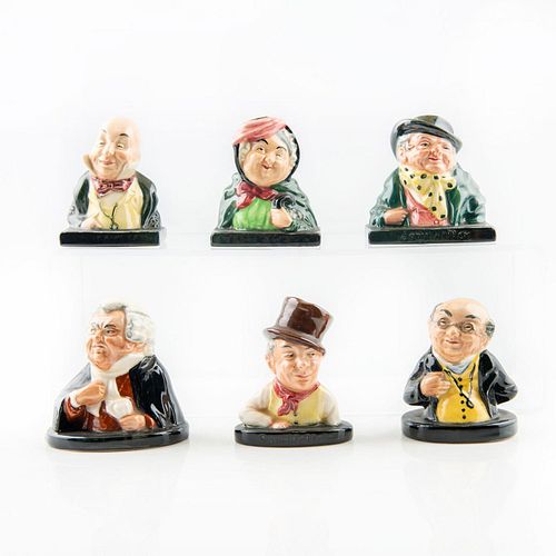 6 ROYAL DOULTON CHARLES DICKENS FIGURINE BUSTS