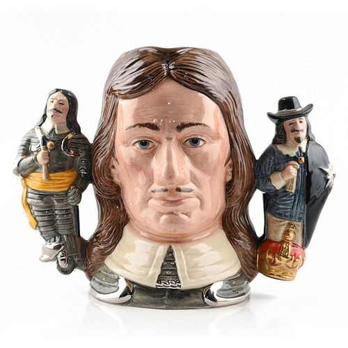 OLIVER CROMWELL D6968 (TWO HANDLED JUG) - LARGE - ROYAL DOULTON CHARACTER JUG