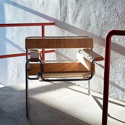 Chrome and Plywood 'Woody Wassily' Prototype Chair, After Marcel Breuer