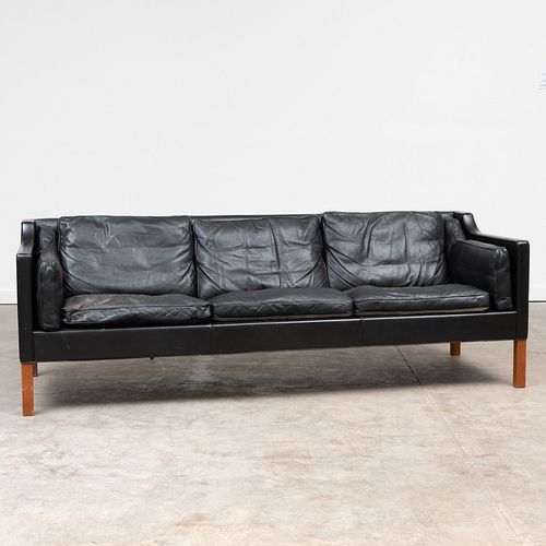 Borge Mogensen Three Seat Leather Sofa