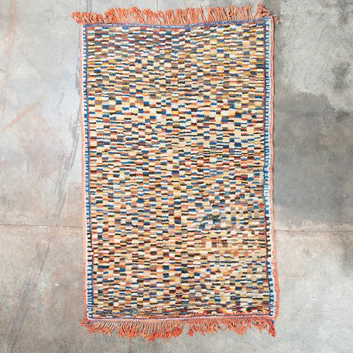 Modern Multicolored High Pile Rug, possibly Scandinavian