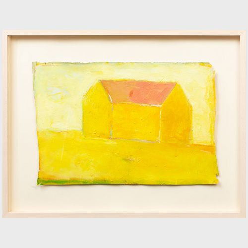 Ia Karlsson (b.1959): Little Gray House (Yellow)