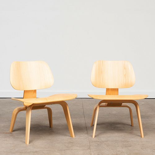 Pair of Eames Molded Plywood Lounge Chairs, for Herman Miller