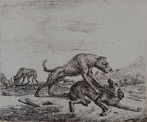 Adriaen Van De Velde etching