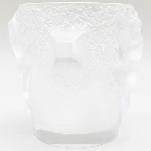 Lalique Frosted and Colorless Glass 'Ganymede' Champagne Cooler