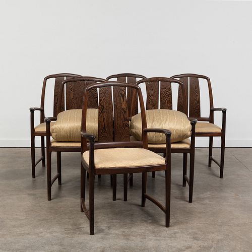 Set of Six Brian Newell Wenge Armchairs