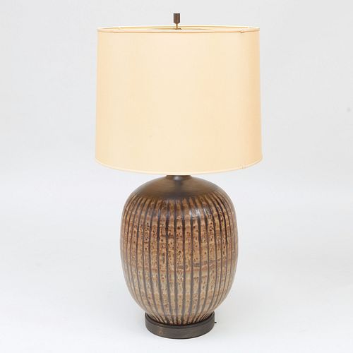 Large Contemporary Glazed Earthenware Table Lamp