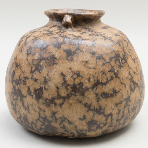 Contemporary Mottled Earthenware Vase