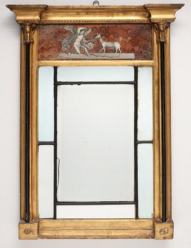 AN INTERESTING 18TH/19TH CENTURY ARCHITECTURAL MIRROR
