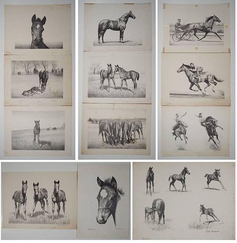 Clarence W. Anderson 12 lithographs