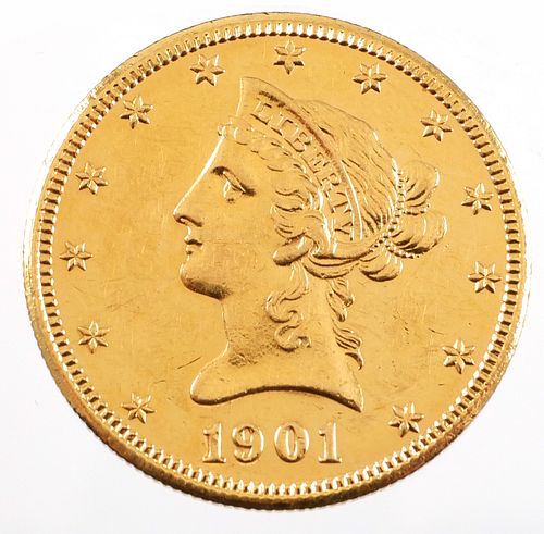 1901-S US Gold $10 Eagle Coin