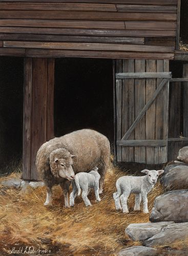 Gerald L. Lubeck | Ewe and Two Lambs