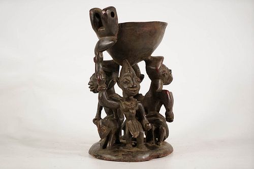 Yoruba Divination Bowl Figure
