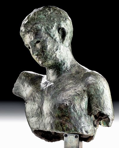 Published Greek Hellenistic Bronze Head / Torso
