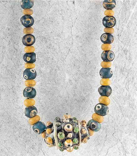 Graeco-Phoenician Glass Eye Bead Necklace