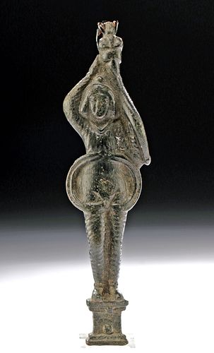 Roman Bronze Figural Latch Depicting Attis
