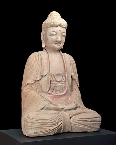 Huge Chinese Song Stone - Lord Buddha in Meditation