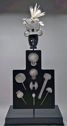 Tiahuanaco Silver Tupus, Ornaments, Crown, ex-Messick