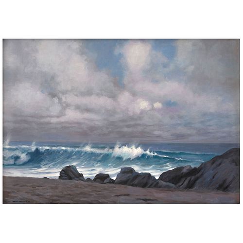 HARTWIG LUGO ROHDE, Recuerdo de dos mares ("Memory of Two Seas"),Signed and dated 04, Oil on linen on wood, 27.5 x 39.3" (70 x 100 cm), W/ certificate