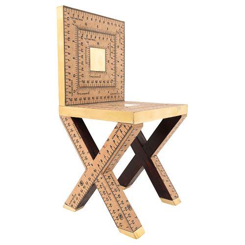 PEDRO FRIEDEBERG, Fake Lucrecia Borgia Chair, 2019, Signed, Wood and metal sculpture 5/8, 12.5 x 6 x 6" (32 x 15.2 x 15 cm), Certificate