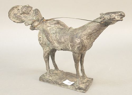 Bruno Lucchesi (B1926), bronze, "On the Road to Damascus," 1959 Horse Rider, unsigned. ht. 11 1/4 in., lg. 15 1/2 in. Provenance: The Estate of Ed Bre