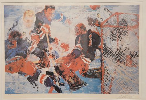 Leroy Neiman, Hockey, pencil signed artist proof print. sight size: 19" x 27" Provenance: Property from the Credit Suisse Collection