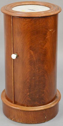 George IV mahogany round pot stand with inset marble top. ht. 28 in., dia. 15 in. Provenance: The Estate of Ed Brenner, Short Hills N.J.