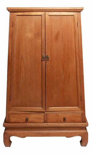 Chinese Late Ming Style Oak Tapered Cabinet