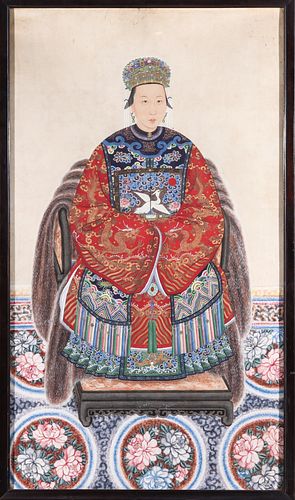 Chinese Imperial Ancestor Portrait, 19th C.