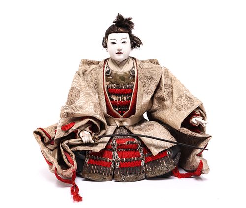 Japanese Taisho Period Musha Ningyo Samurai Doll