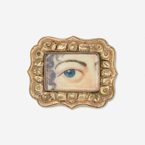 Antique lover's eye brooch
