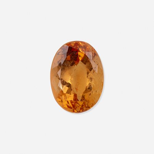 Unmounted oval-cut topaz