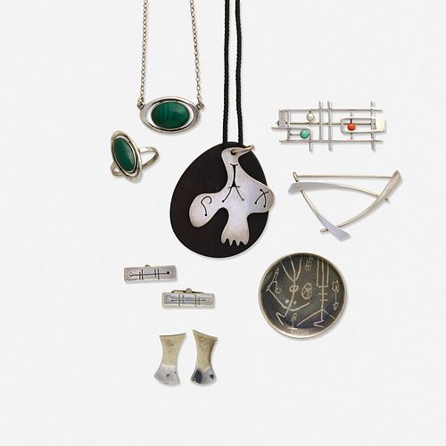 Ed Levin and Frances Boothby, Group of silver jewelry