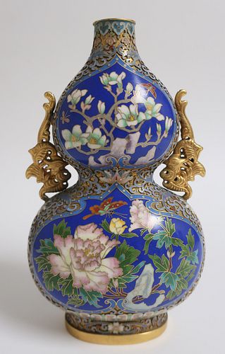 Chinese Cloisonné Double Gourd Vase