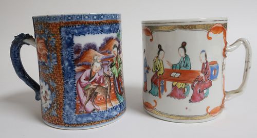 2 Chinese Export Mugs, 18th C.