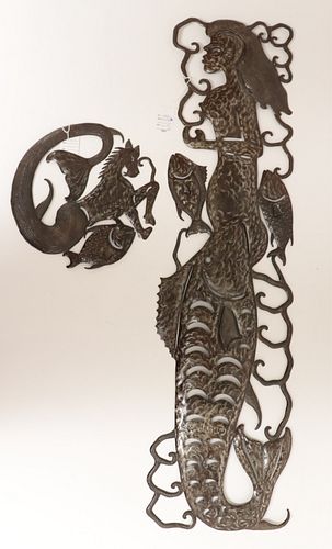 2 Serge Jolimeau (b.1952) Figural Metal Sculptures