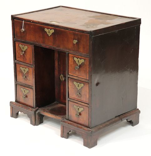 George II Oak & Walnut Kneehole Desk