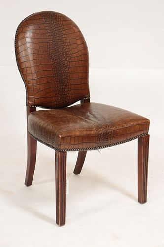 Ralph Lauren Leather Upholstered Side Chair