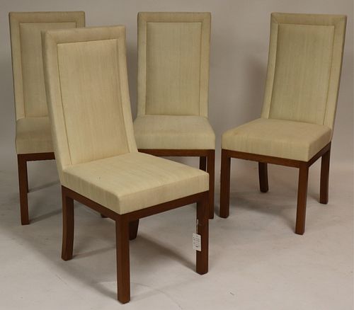 Set of 4 Modern Oak Side Chairs