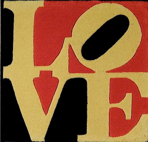 after Robert Indiana tapestry