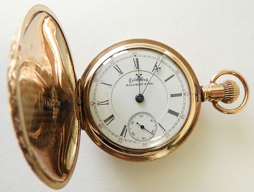 Columbus 14K Gold Plated Pocket Watch
