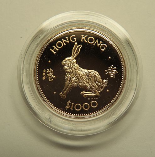 Hong Kong 1987 $1000 Gold Coin