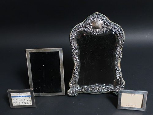 4 Sterling Silver Framed Articles, Tiffany