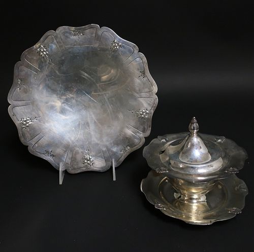 Sterling Silver Sauce Dish & Tray