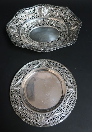 2 Pieces Reticulated German .800 Silver