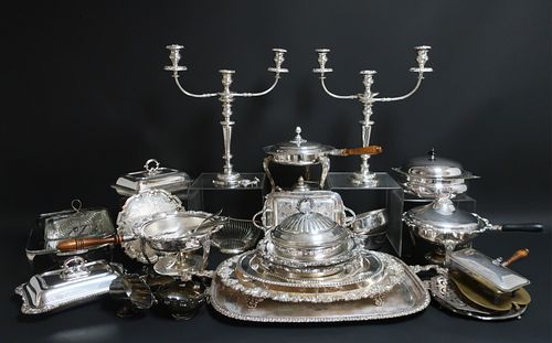 Large Group of Silverplate Items
